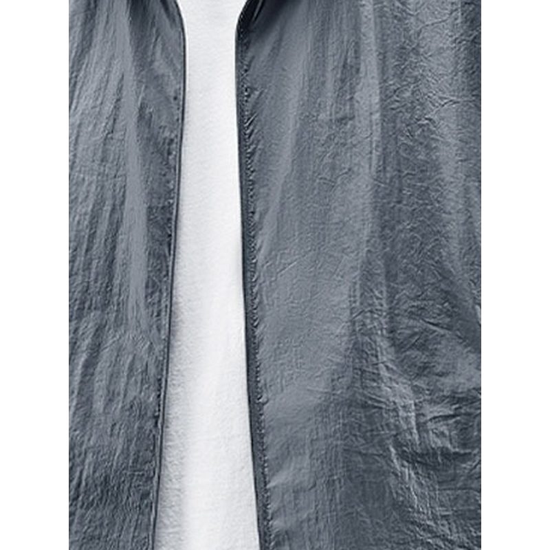 超薄立领无帽外套 男士冰丝速干夹克衫 细节图2